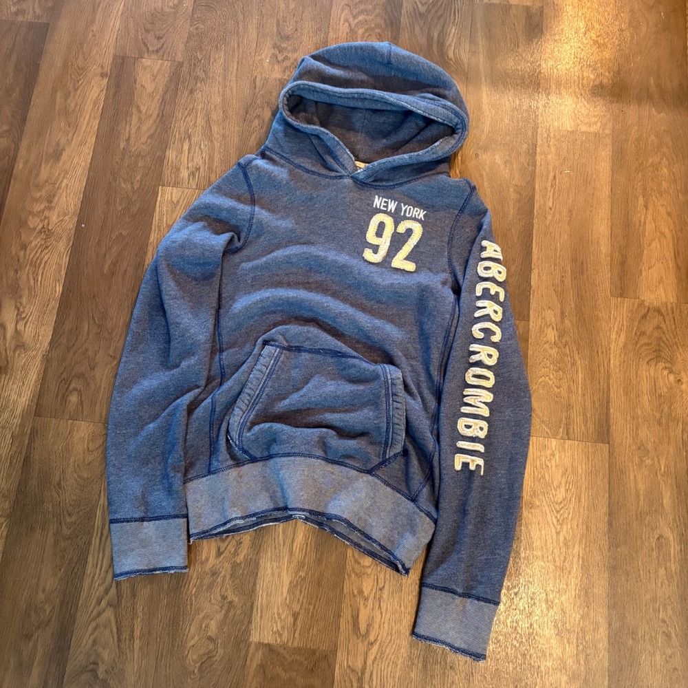 Vintage Y2K Mall Core Style Abercrombie and Fitch Varsity Hooded Sweatshirt